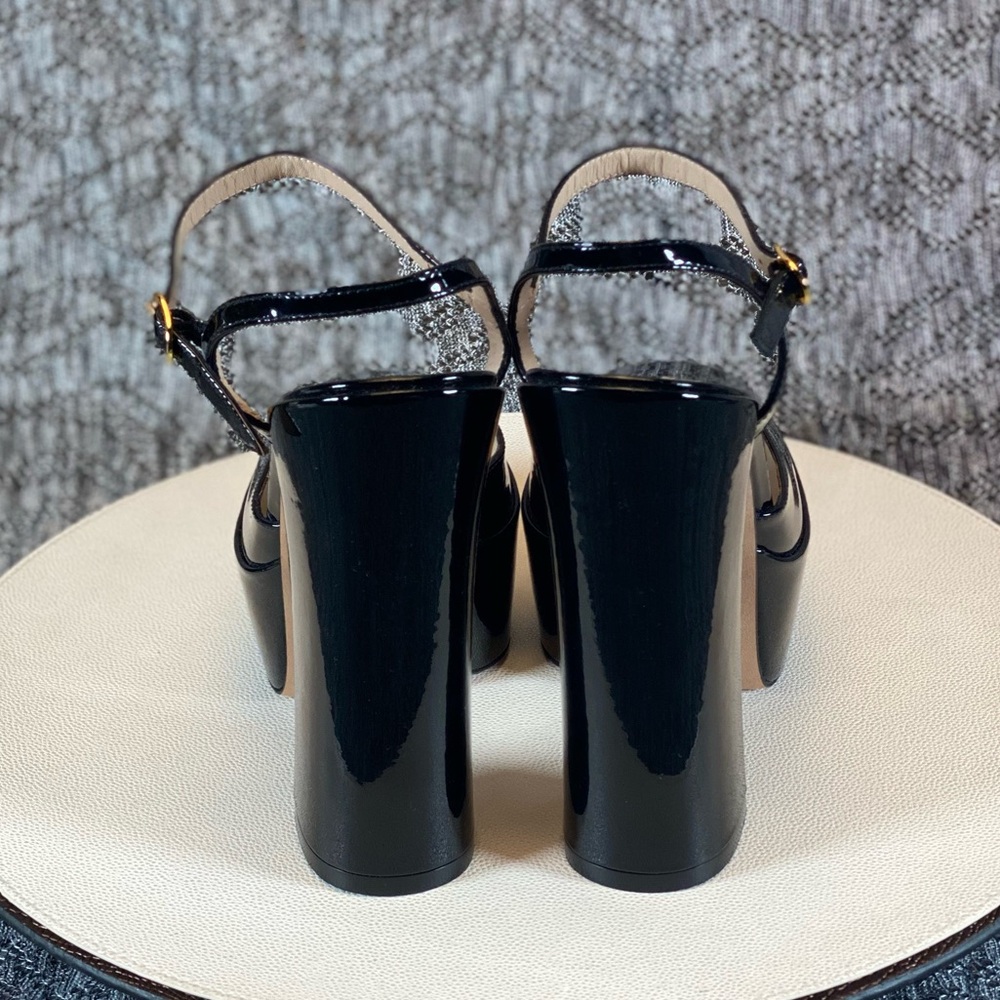 Stuart Weitzman Sky high 145 Platform Pump Heel Black Patent - Picture 6 of 10